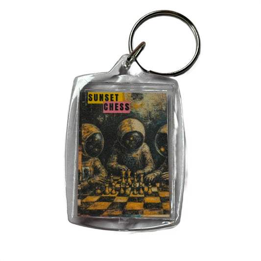 Space Triplets - Chess  Photo Keychain