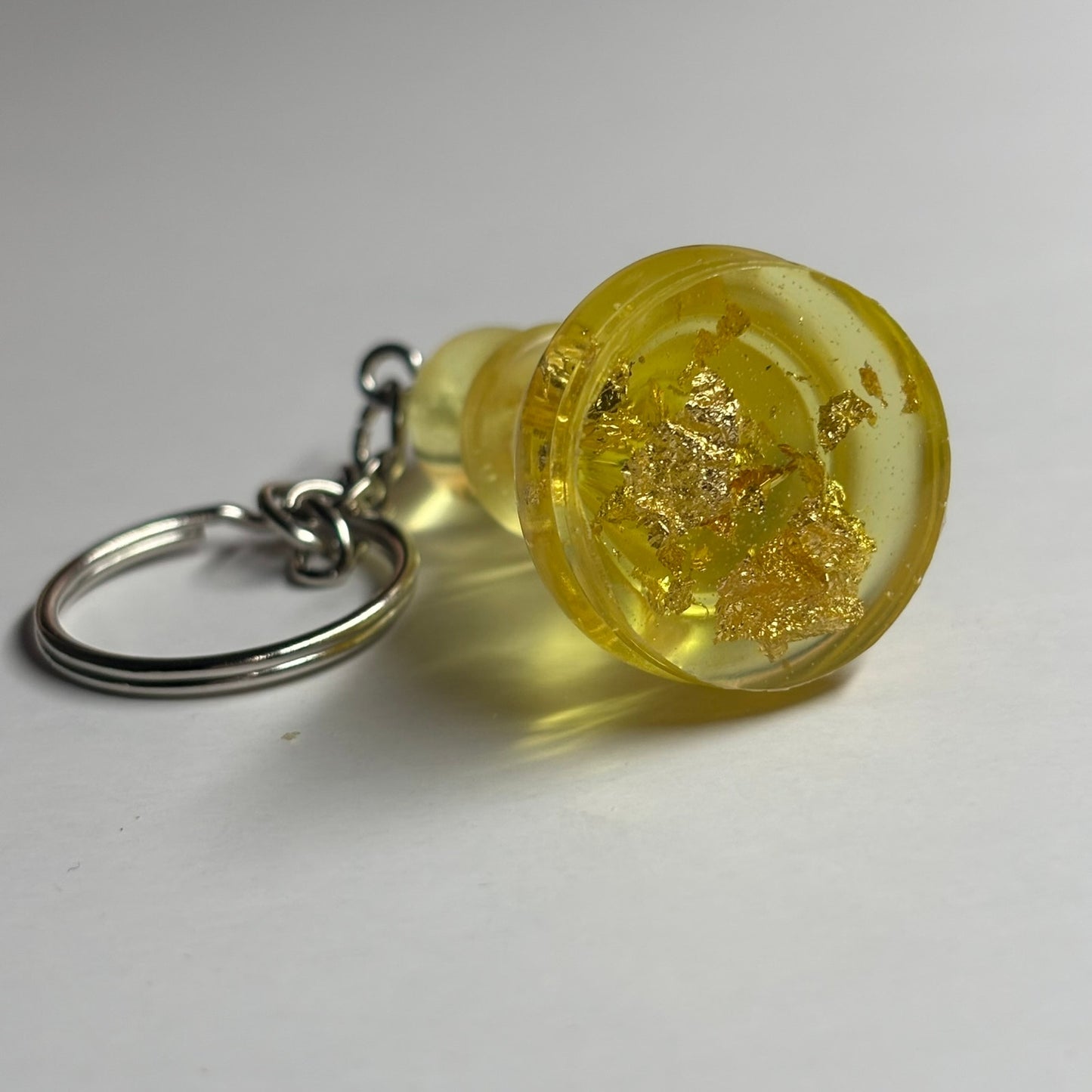 Fire Yellow Bishop - Handmade Resin Keychain