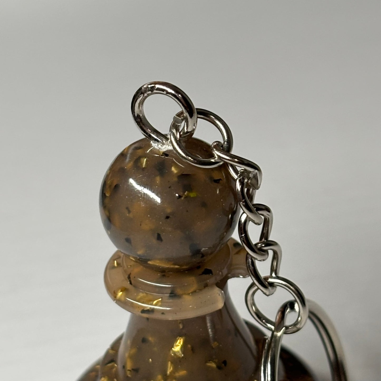 Brown Royal Pawn - Handmade Resin Keychain - Large Edition