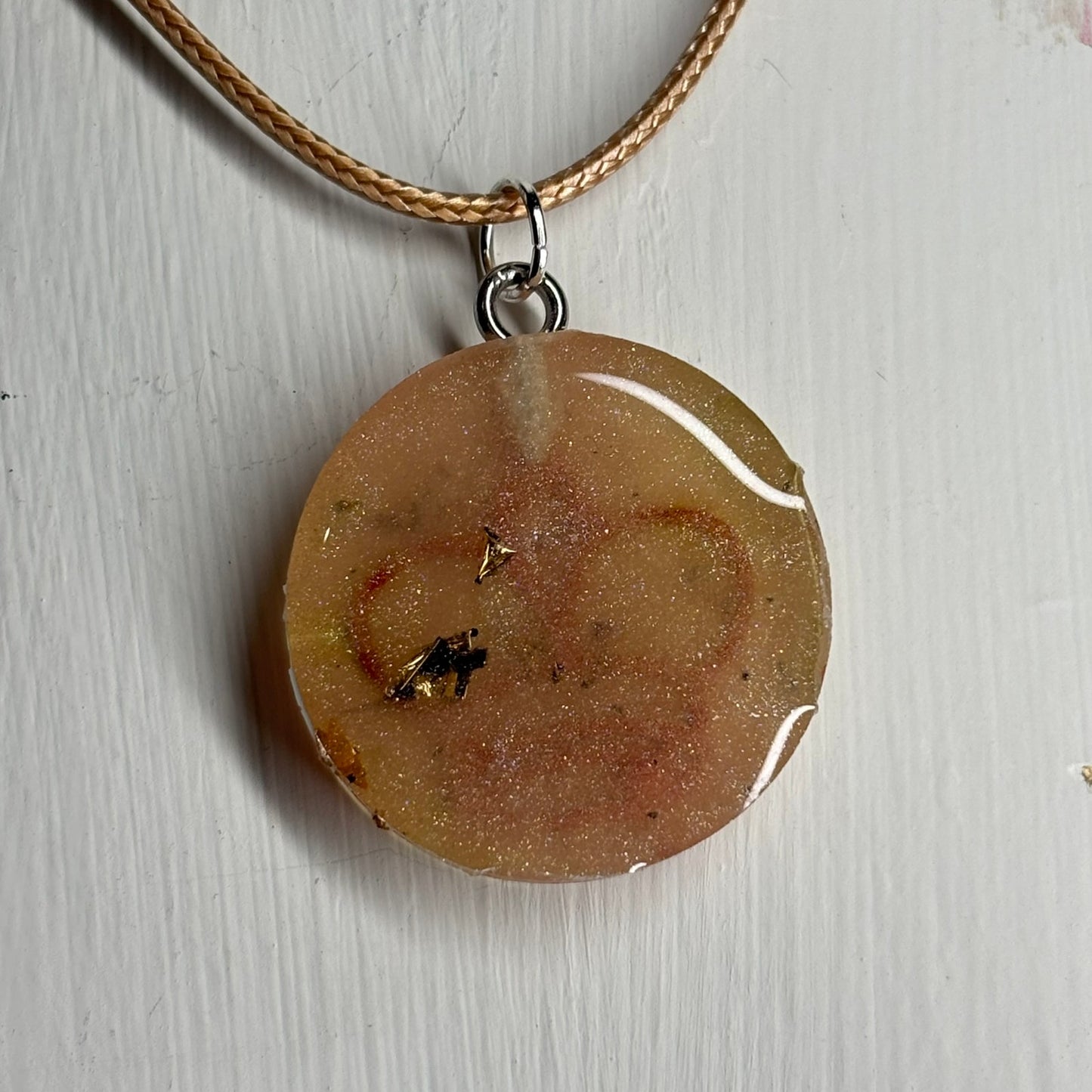 Cream Yellow King - Handmade Resin Chess Necklace