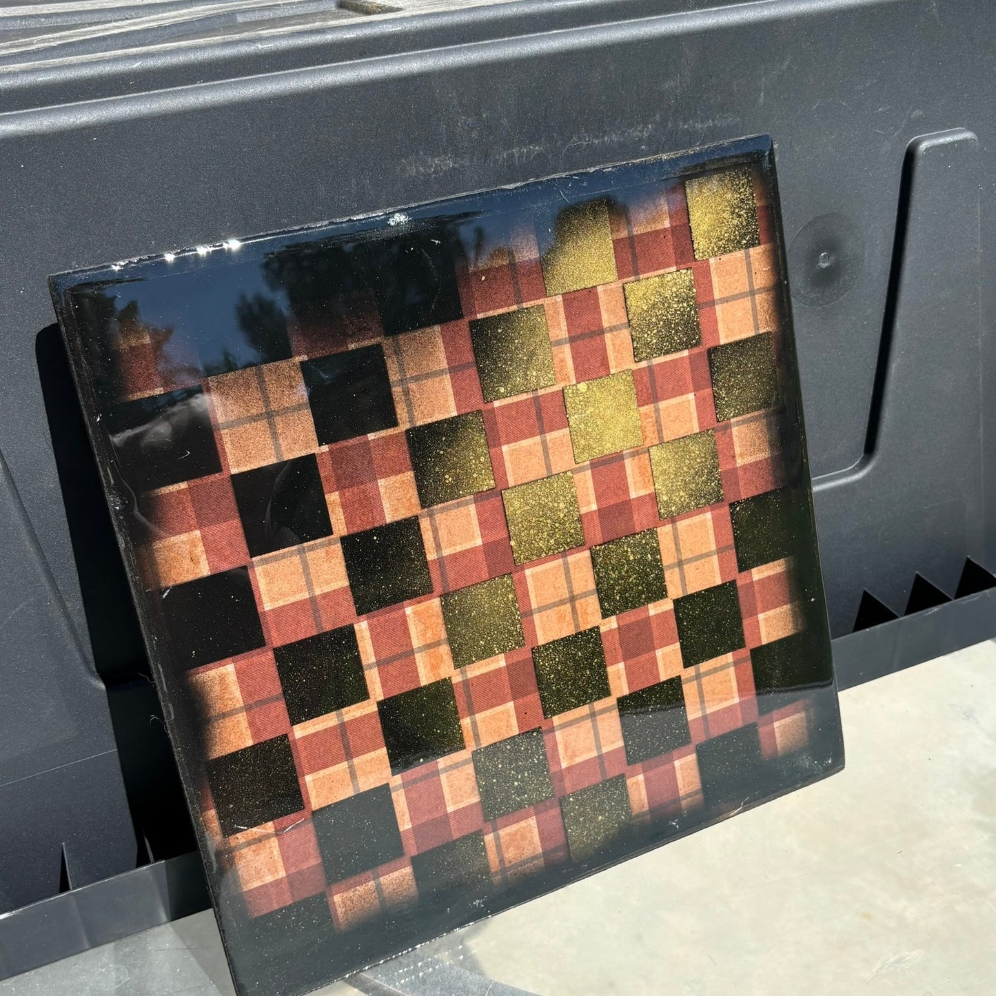 Simple Sweater Pattern - Resin Coated Chess Board