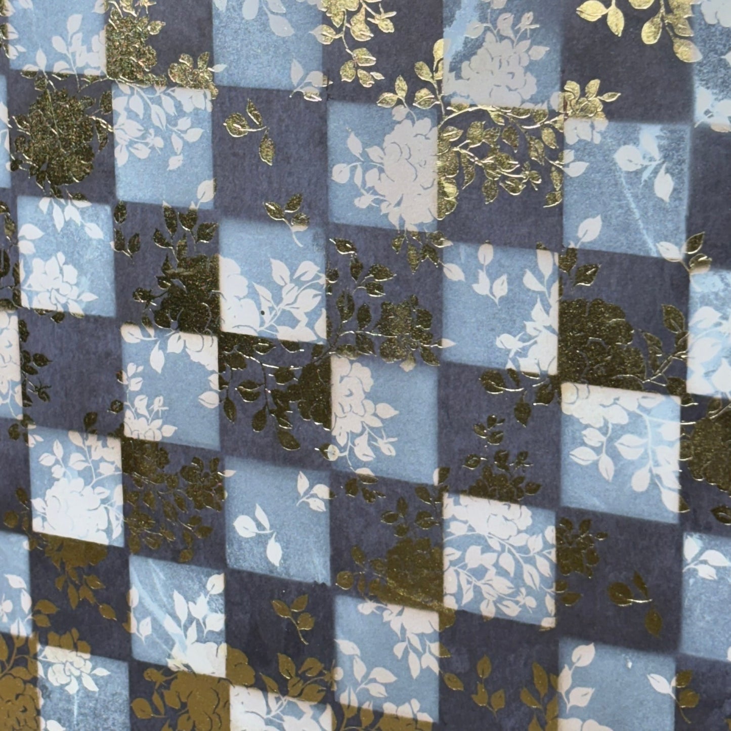 Vintage Golden Blue - Scrapbook Chess Board