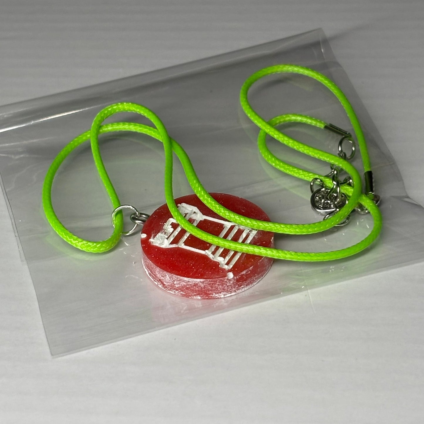 Red Rook - Handmade Resin Chess Necklace