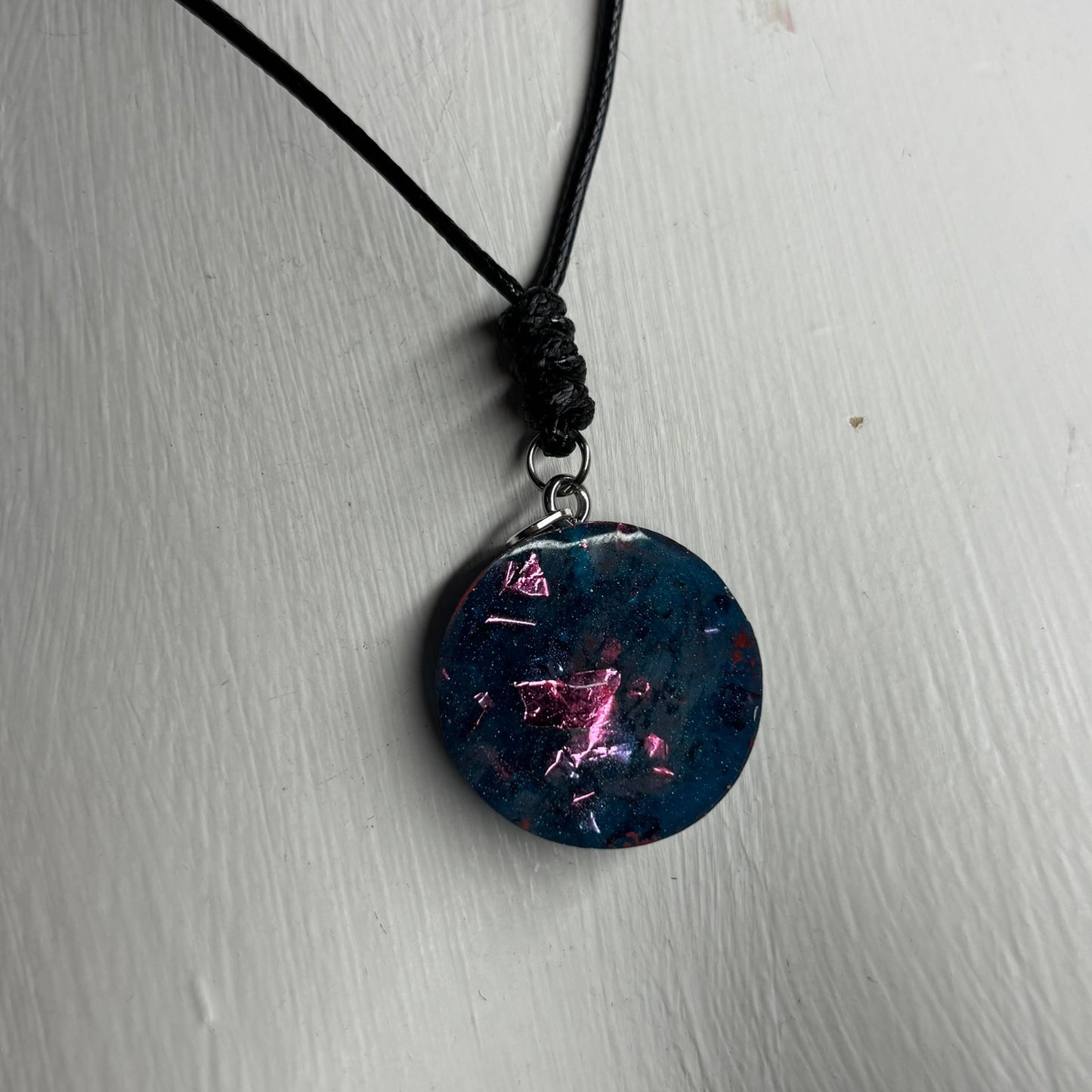 Dark Blue Pawn - Handmade Resin Chess Necklace