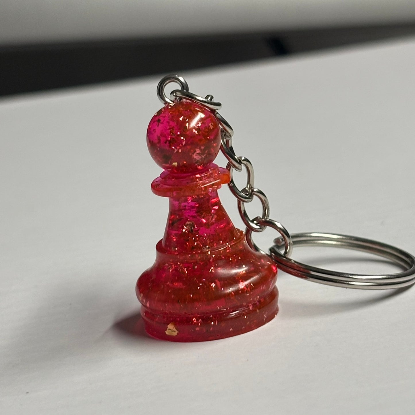 Crystal Red Pawn - Handmade Resin Keychain