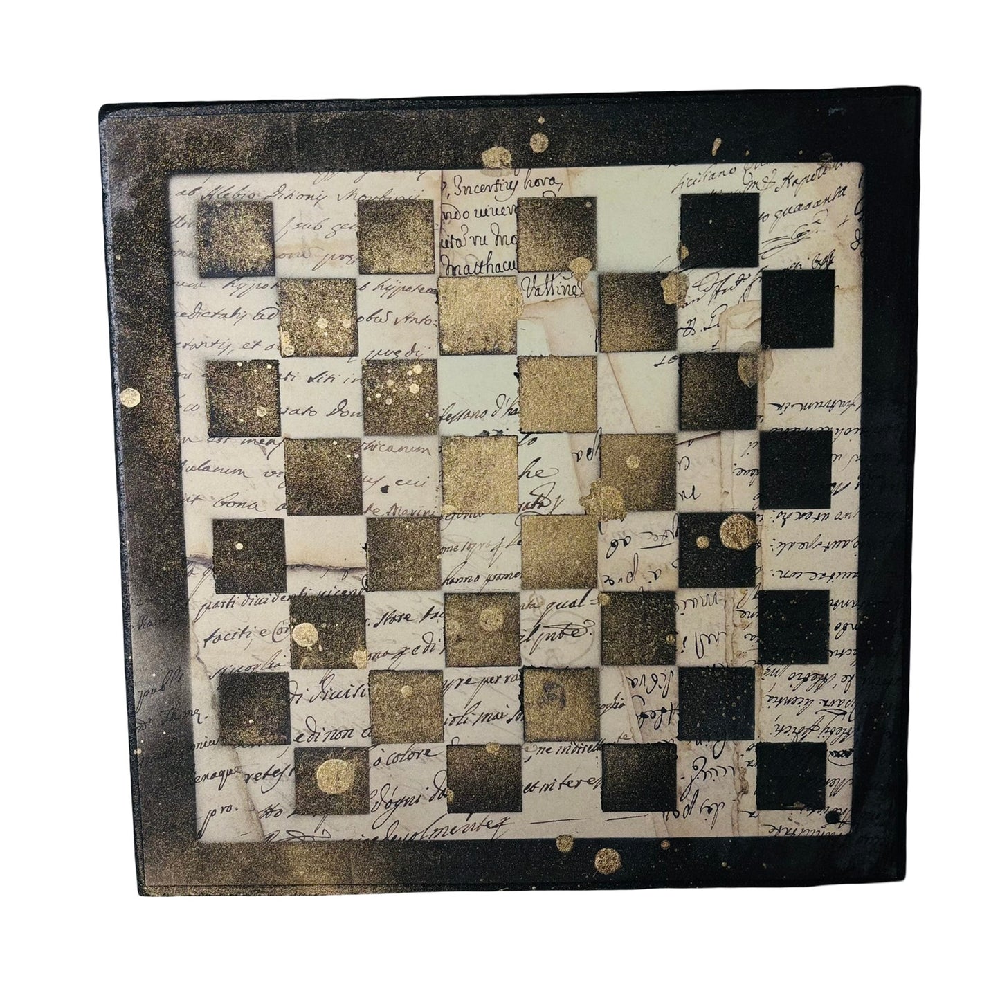 Vintage Writings - Scrapbook Chess Board
