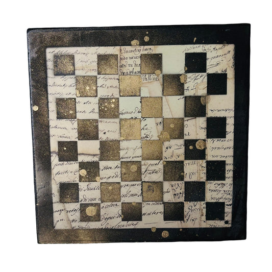 Vintage Writings - Scrapbook Chess Board