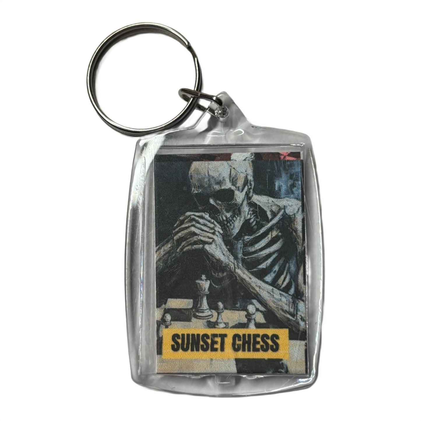 Skeleton Solitude - Chess  Photo Keychain