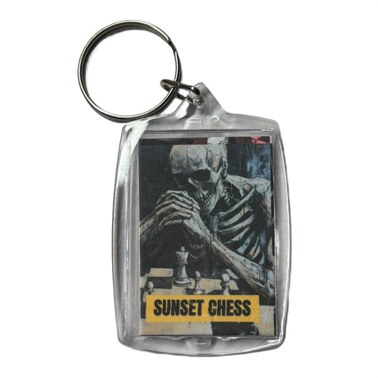 Skeleton Solitude - Chess  Photo Keychain