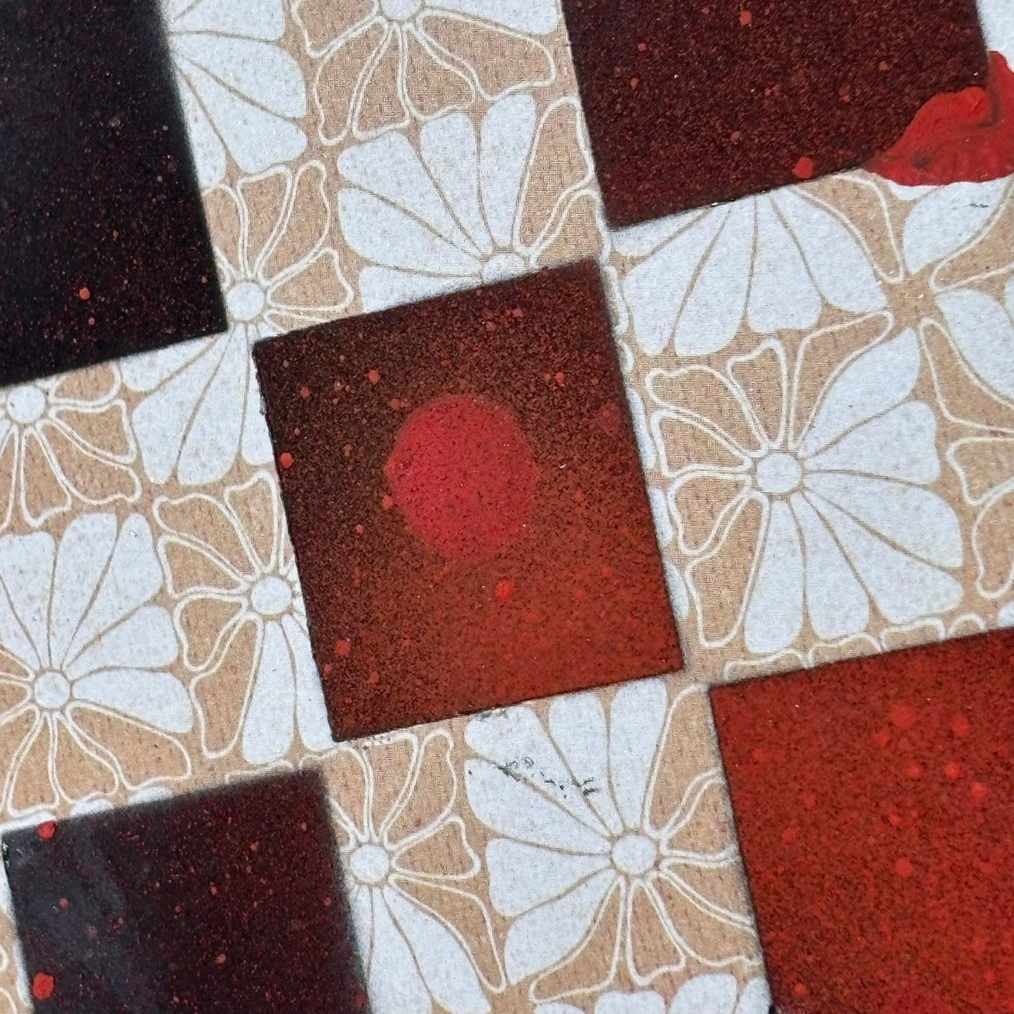 Red, Black & Yellow - Scrapbook Chess Board