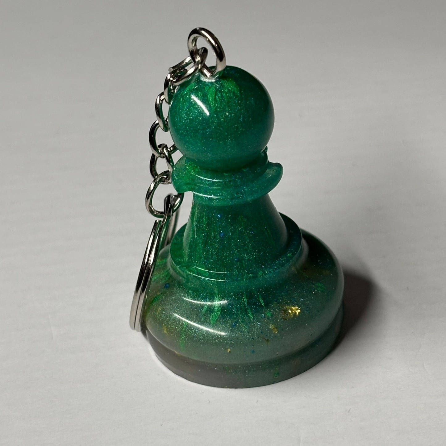 Prestige Green Pawn -  Handmade Resin Keychain - Large Edition