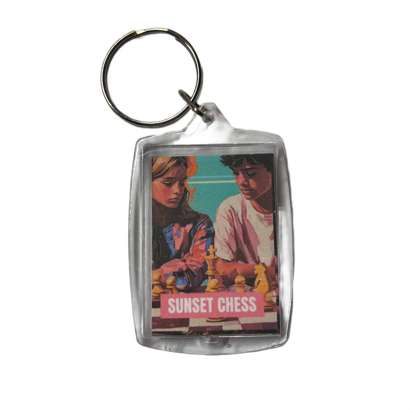 Bonding Time - Chess  Photo Keychain