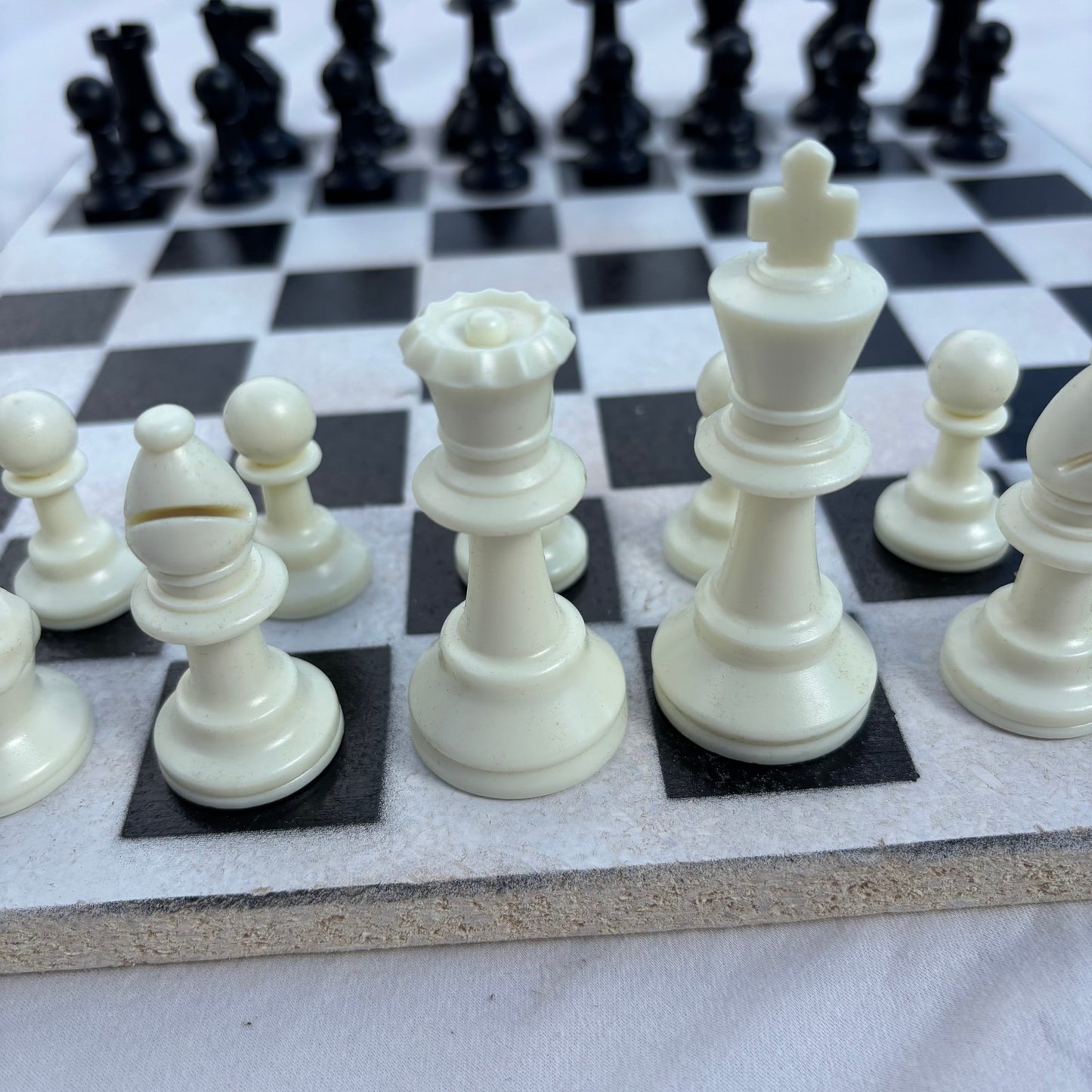 White & Black - Painted Chess Set