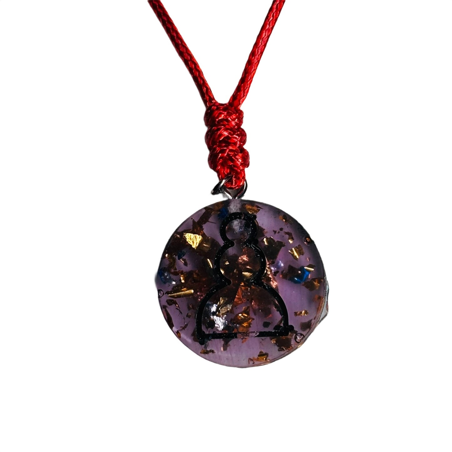 Dark Purple Pawn - Handmade Resin Chess Necklace