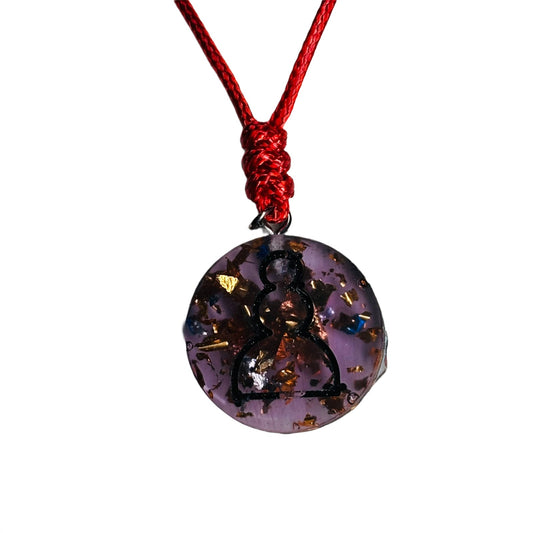 Dark Purple Pawn - Handmade Resin Chess Necklace
