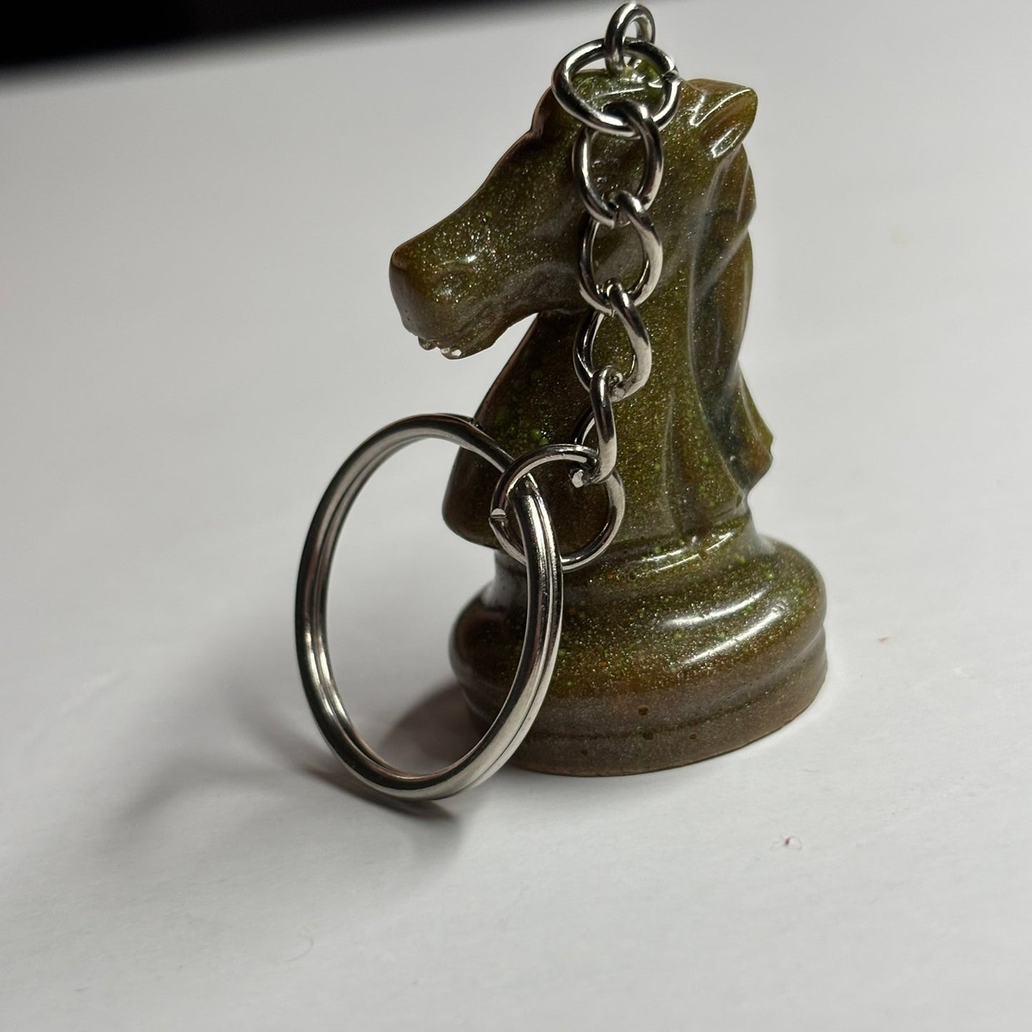 Dirty Green Knight - Handmade Resin Keychain