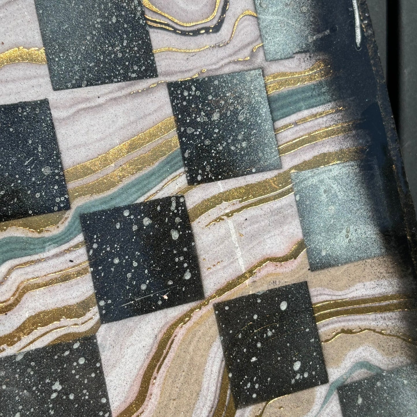 Swirl Marble - Resin Coated Chess Board