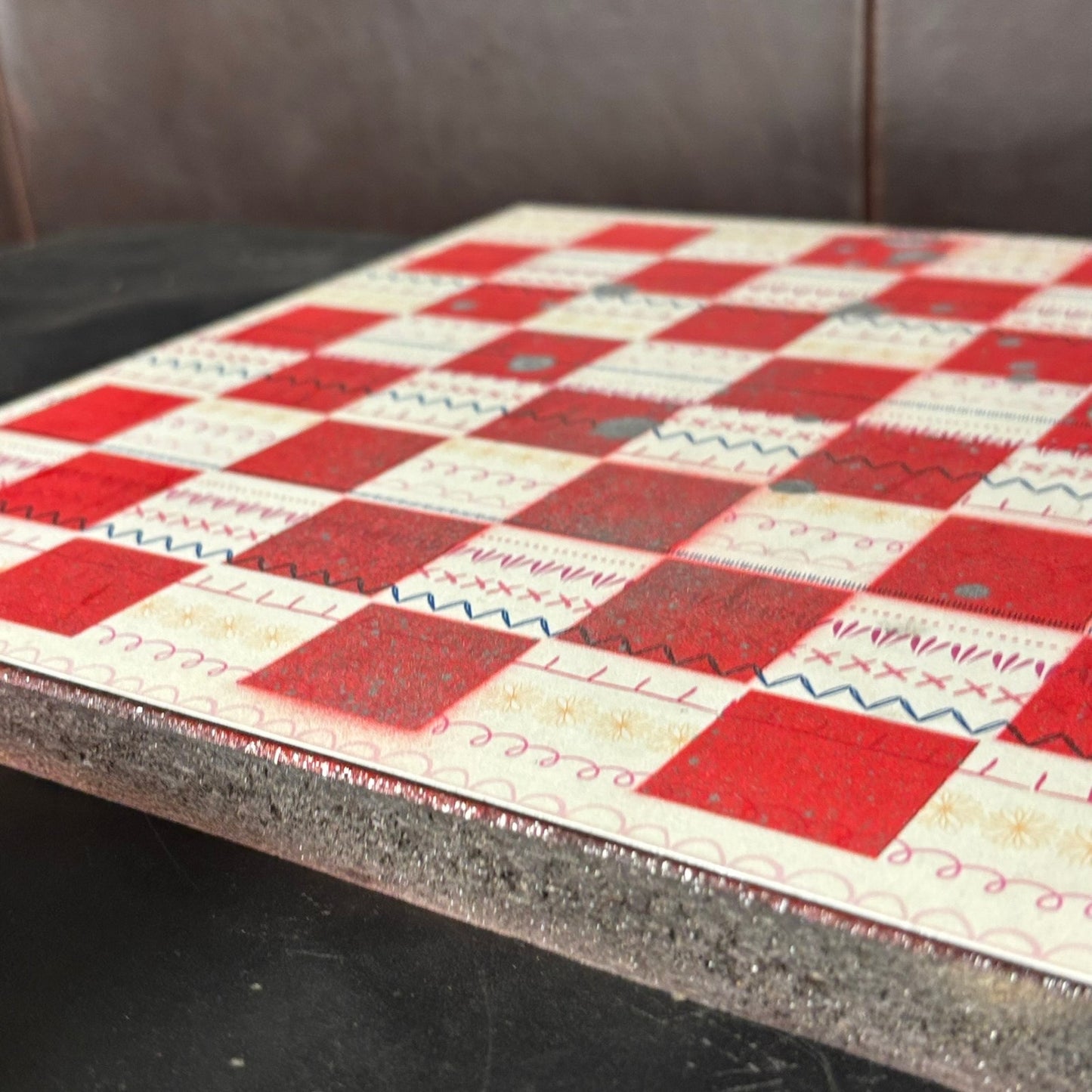 Party Red - Scrapbook Chess Board