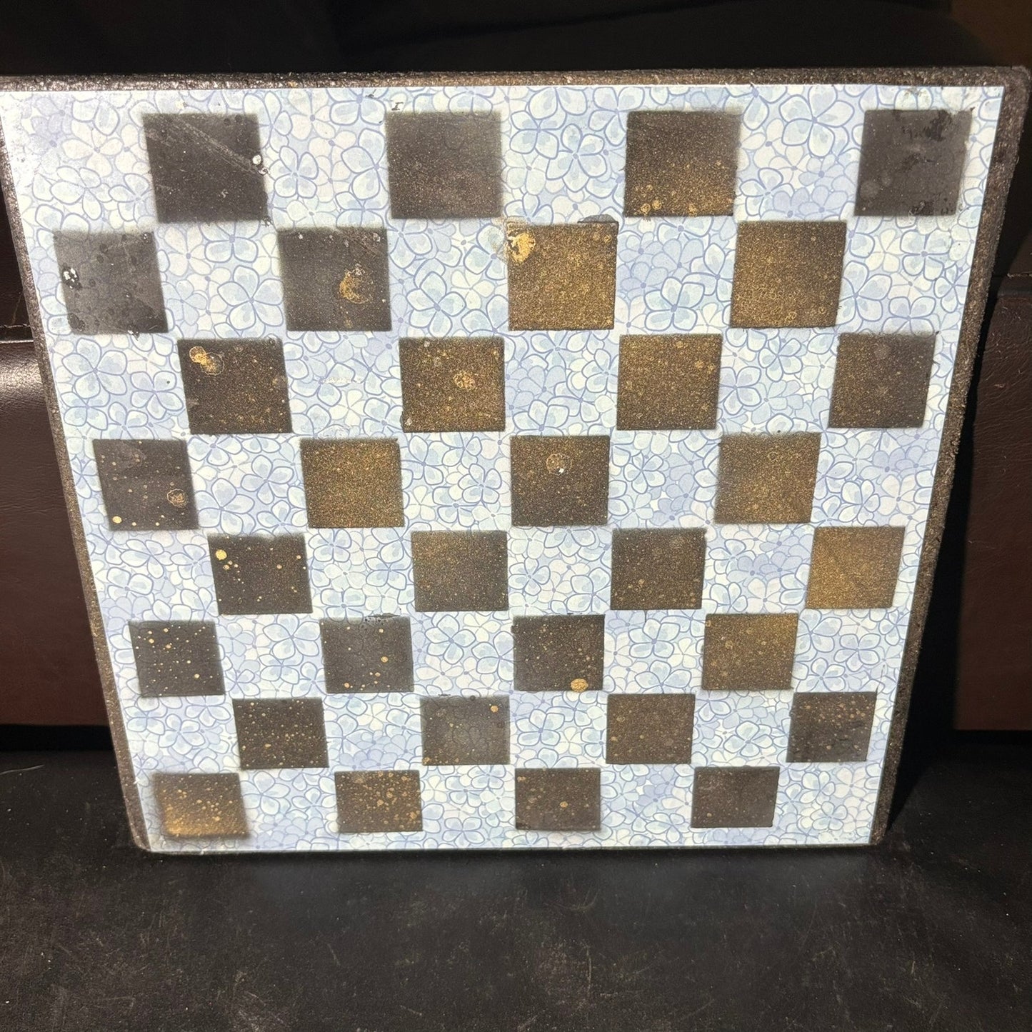 Golden Black & Blue - Scrapbook Chess Board