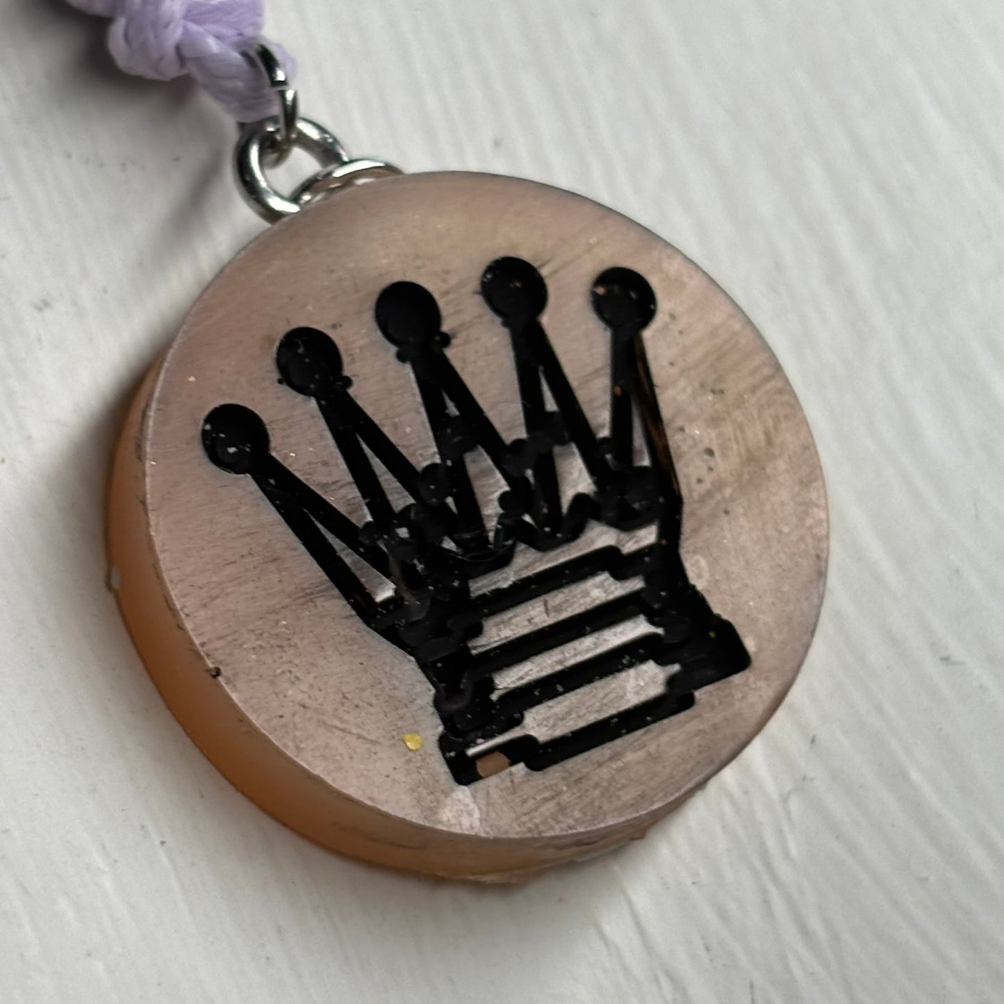 Vintage Queen - Handmade Resin Chess Necklace