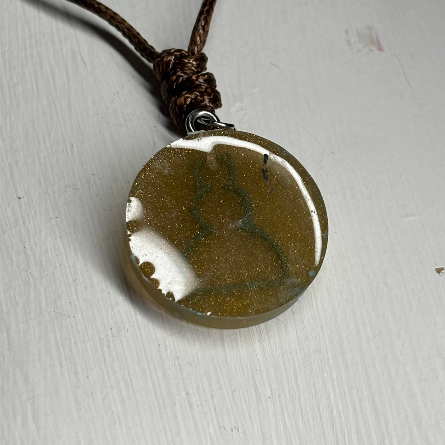 Splendid Brown - Handmade Resin Chess Necklace