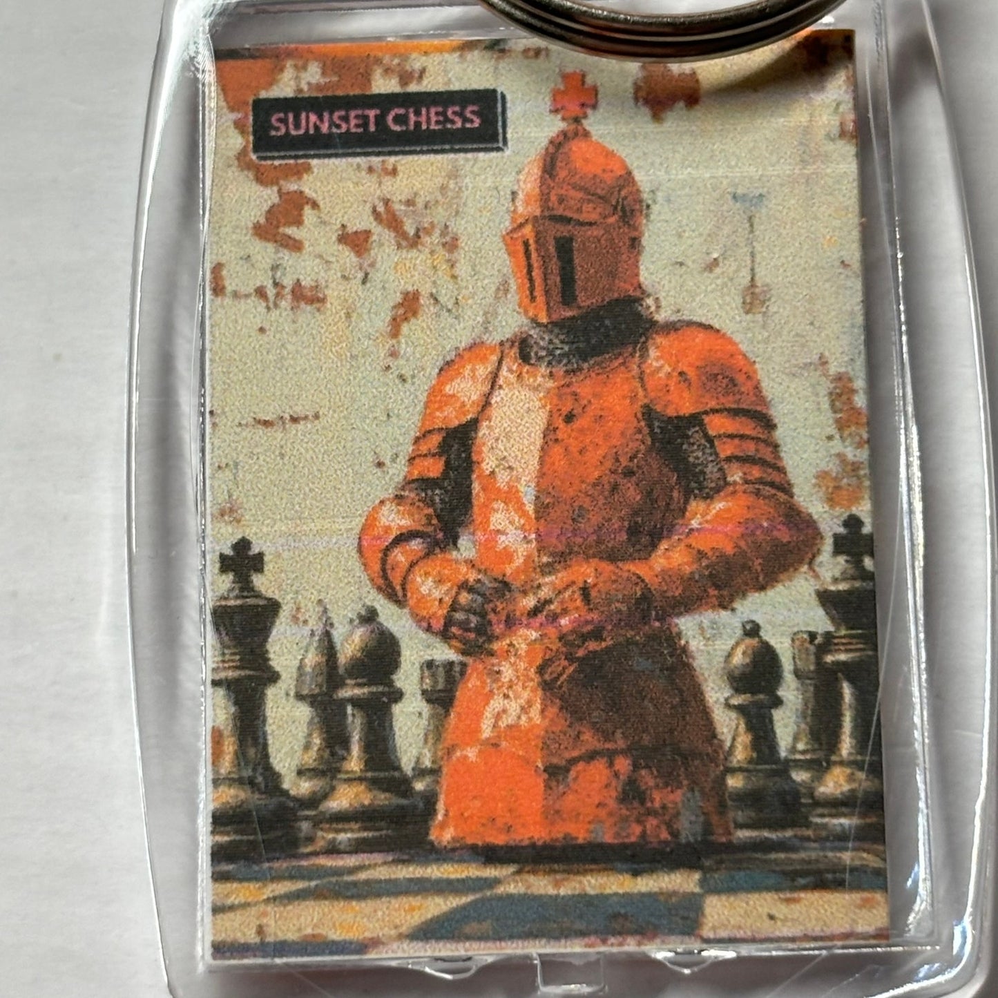 Orange Knight - Chess  Photo Keychain