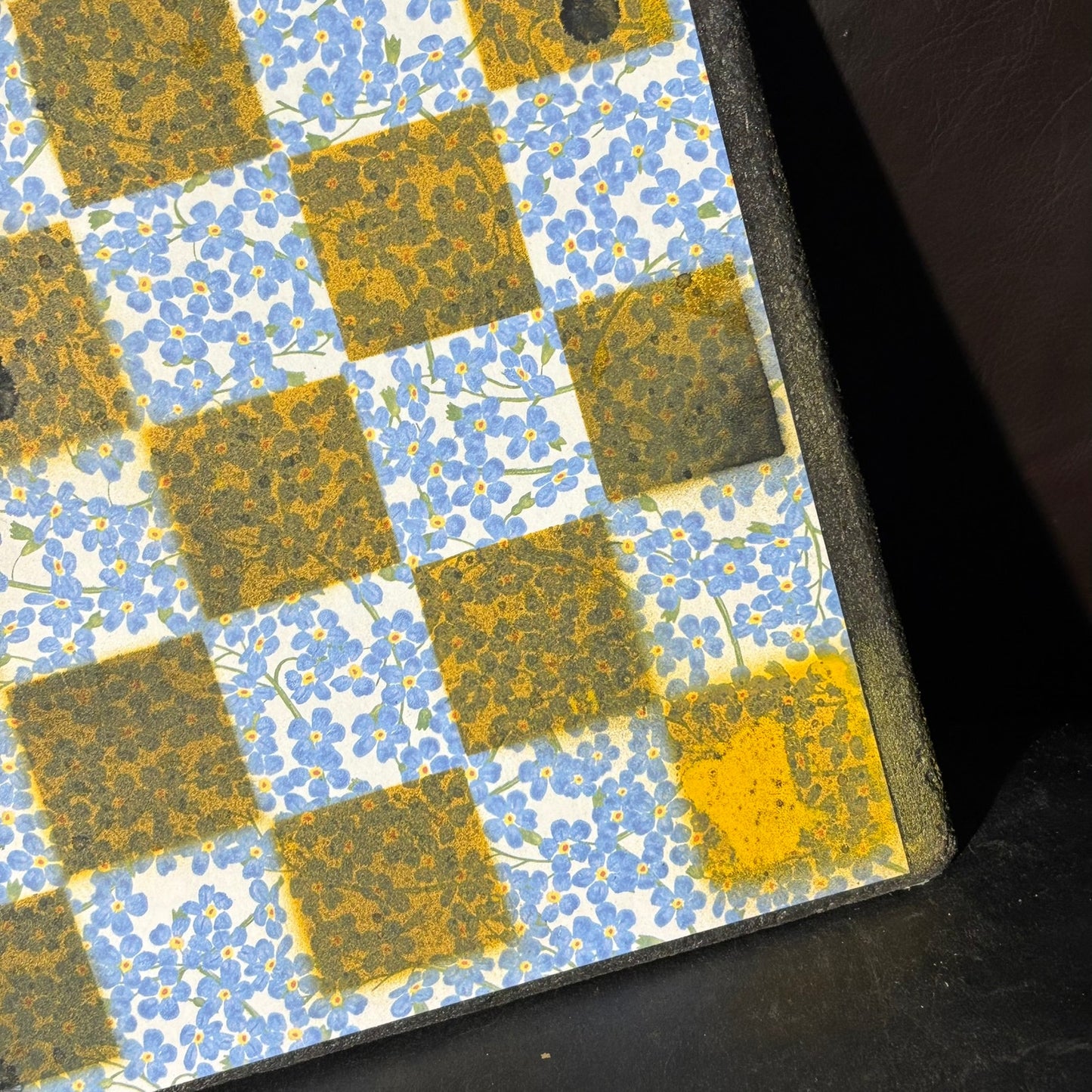 Yellow & Blue - Scrapbook Chess Board