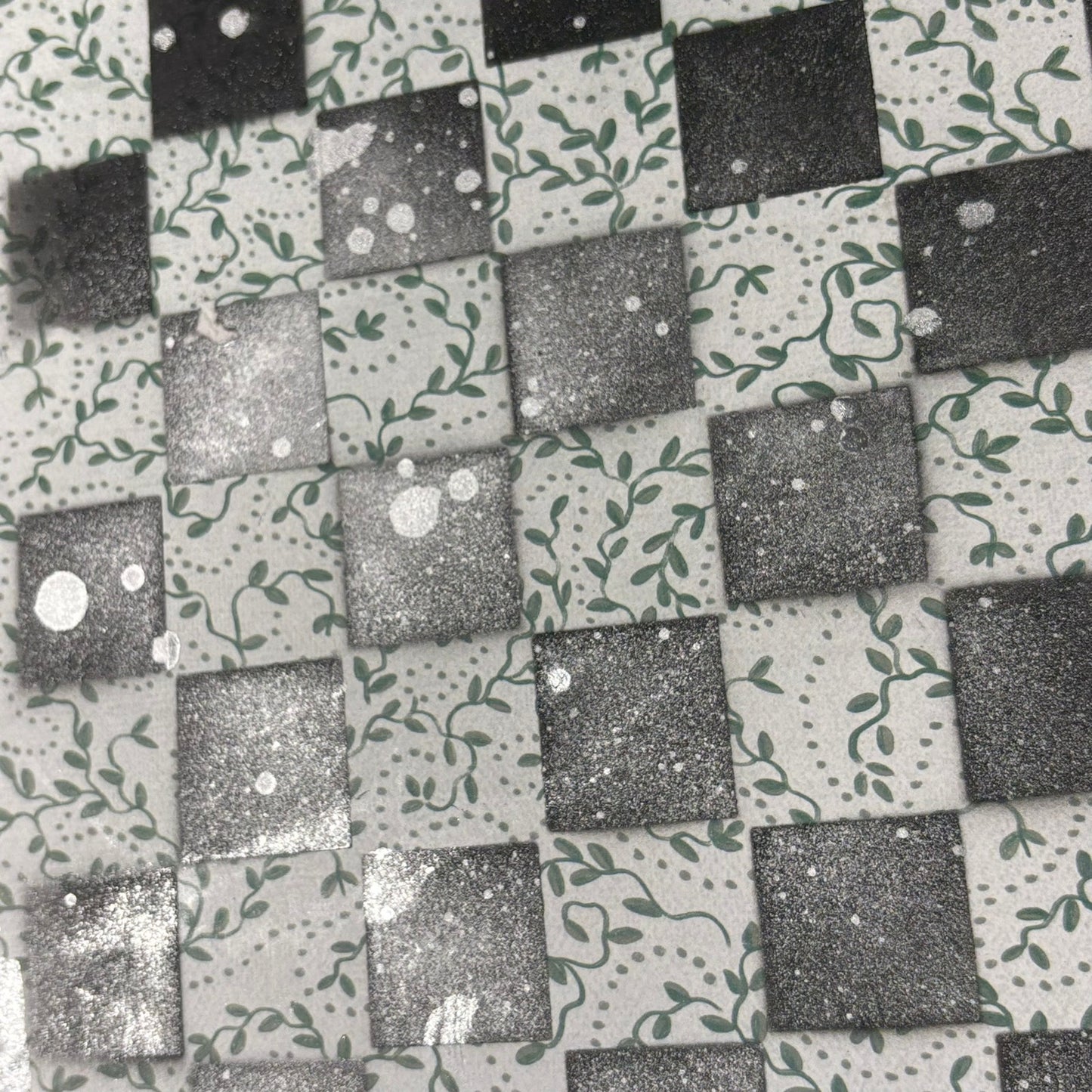 Vintage Chrome Mist - Scrapbook Chess Board