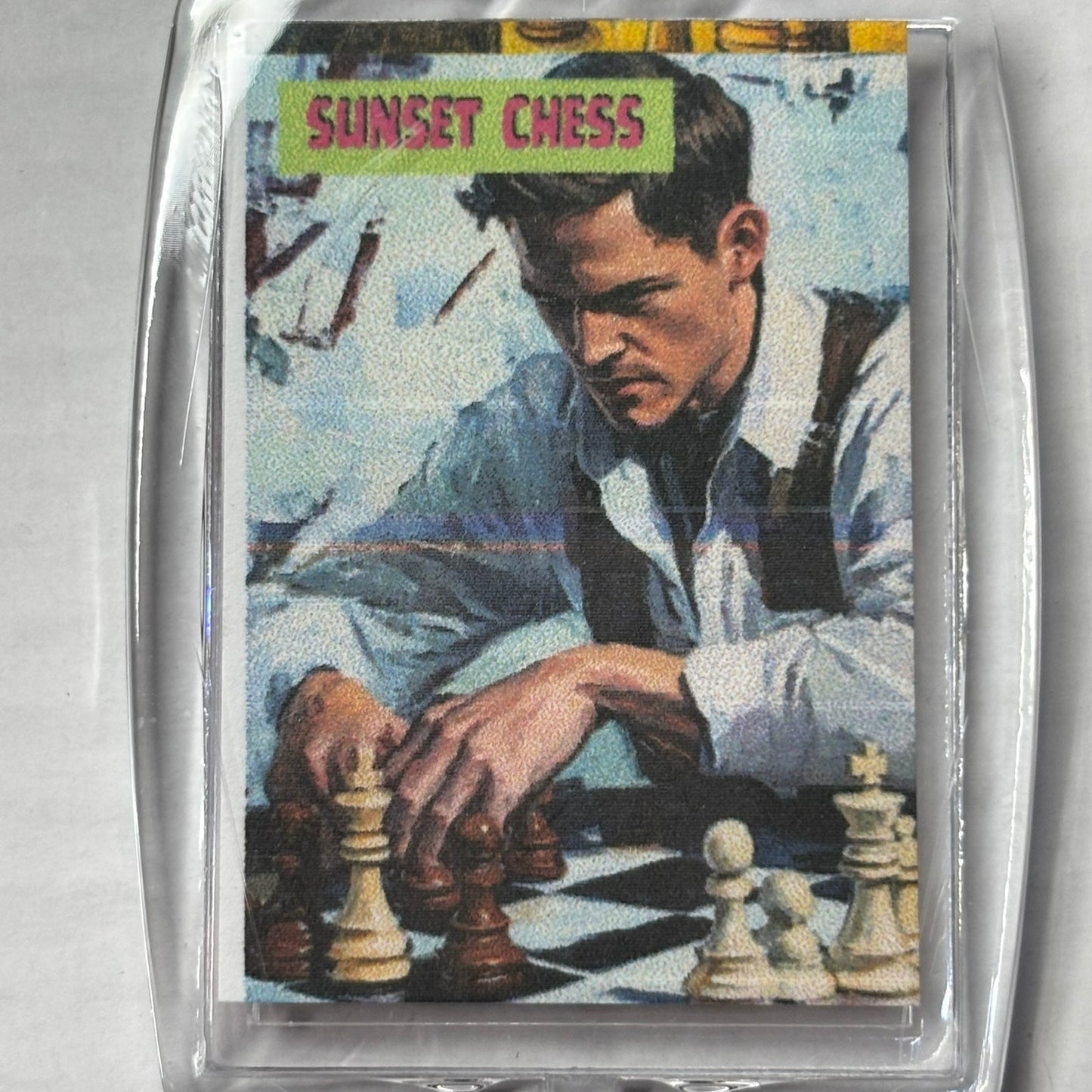The Man - Chess  Photo Keychain
