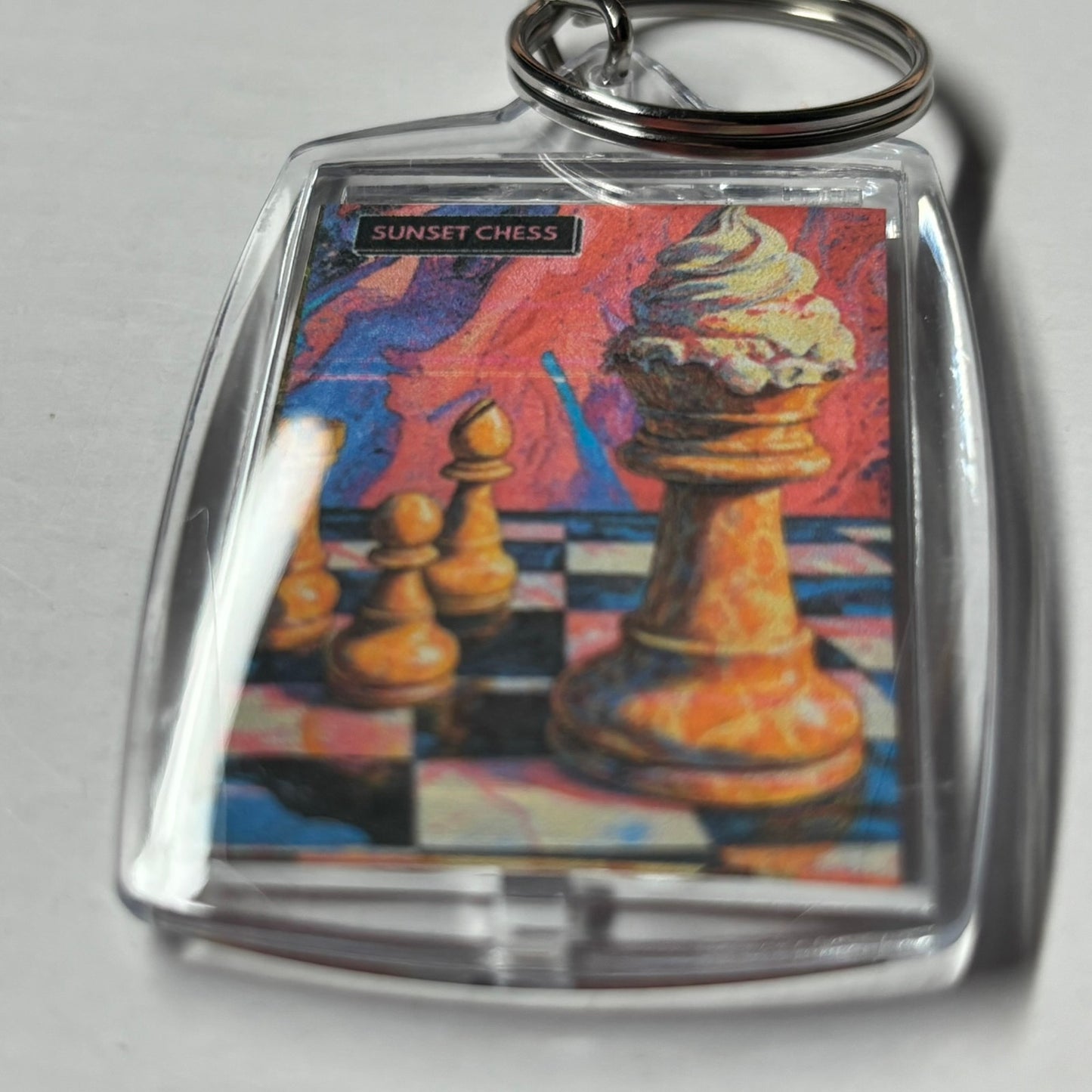 Ice Cream - Chess  Photo Keychain
