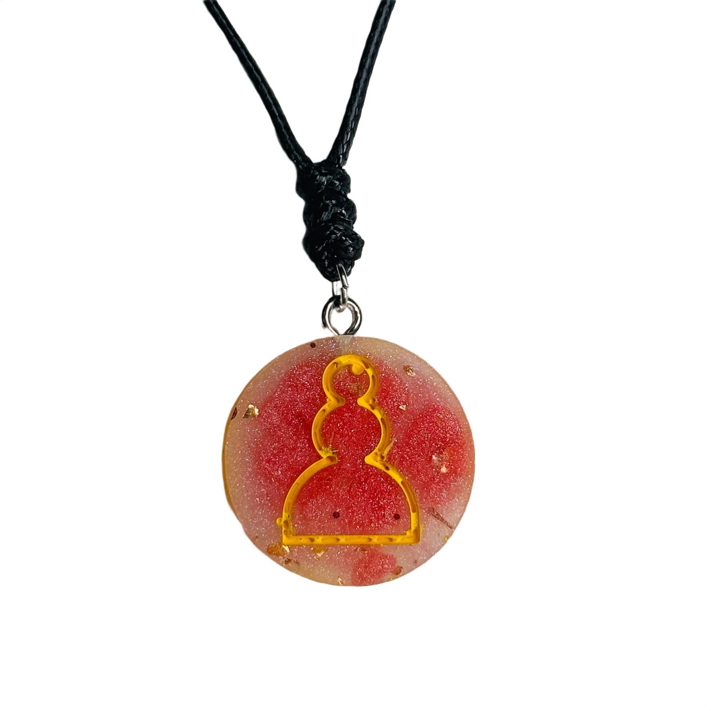 Red Mist Pawn - Handmade Resin Chess Necklace