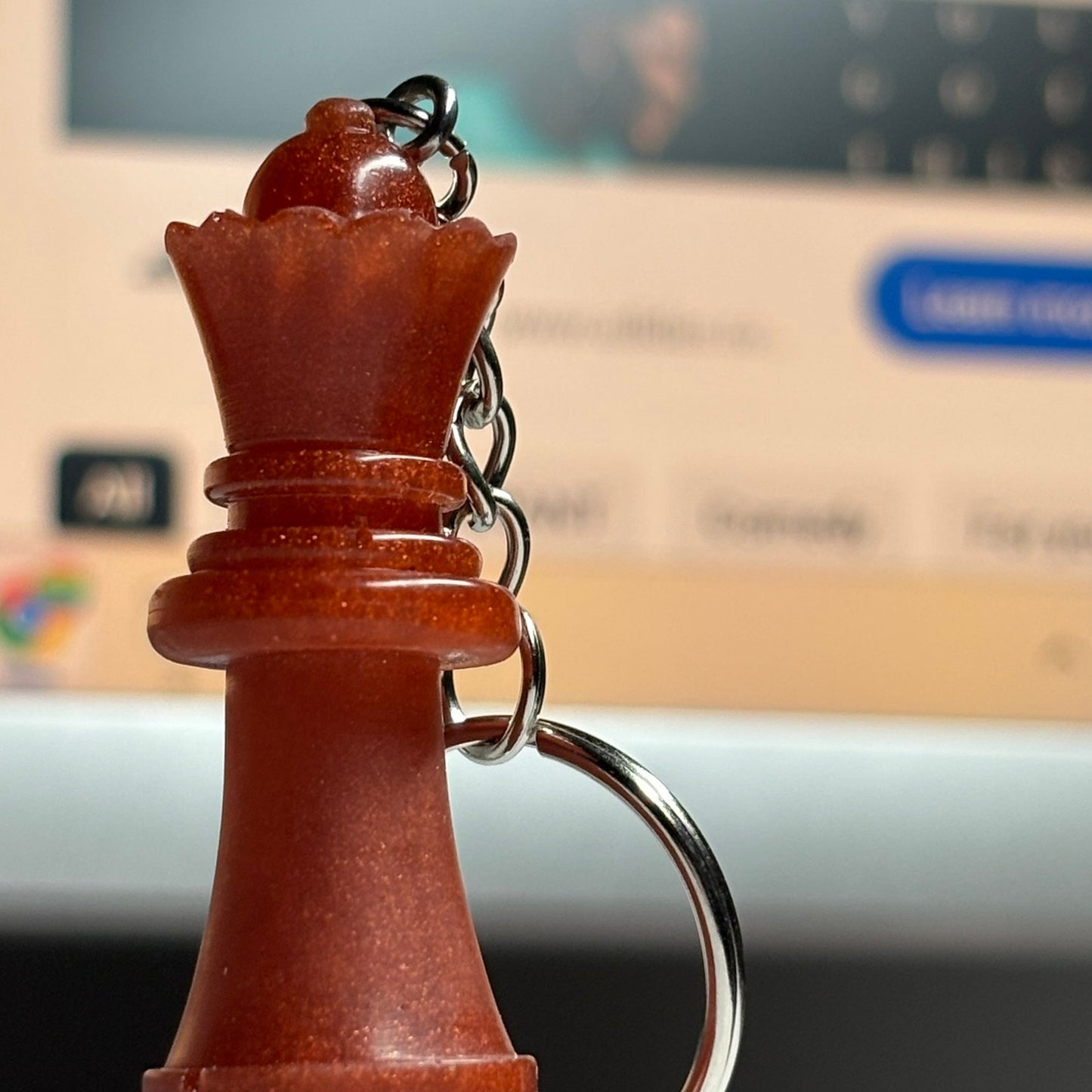 Royal Red Queen - Handmade Resin Keychain