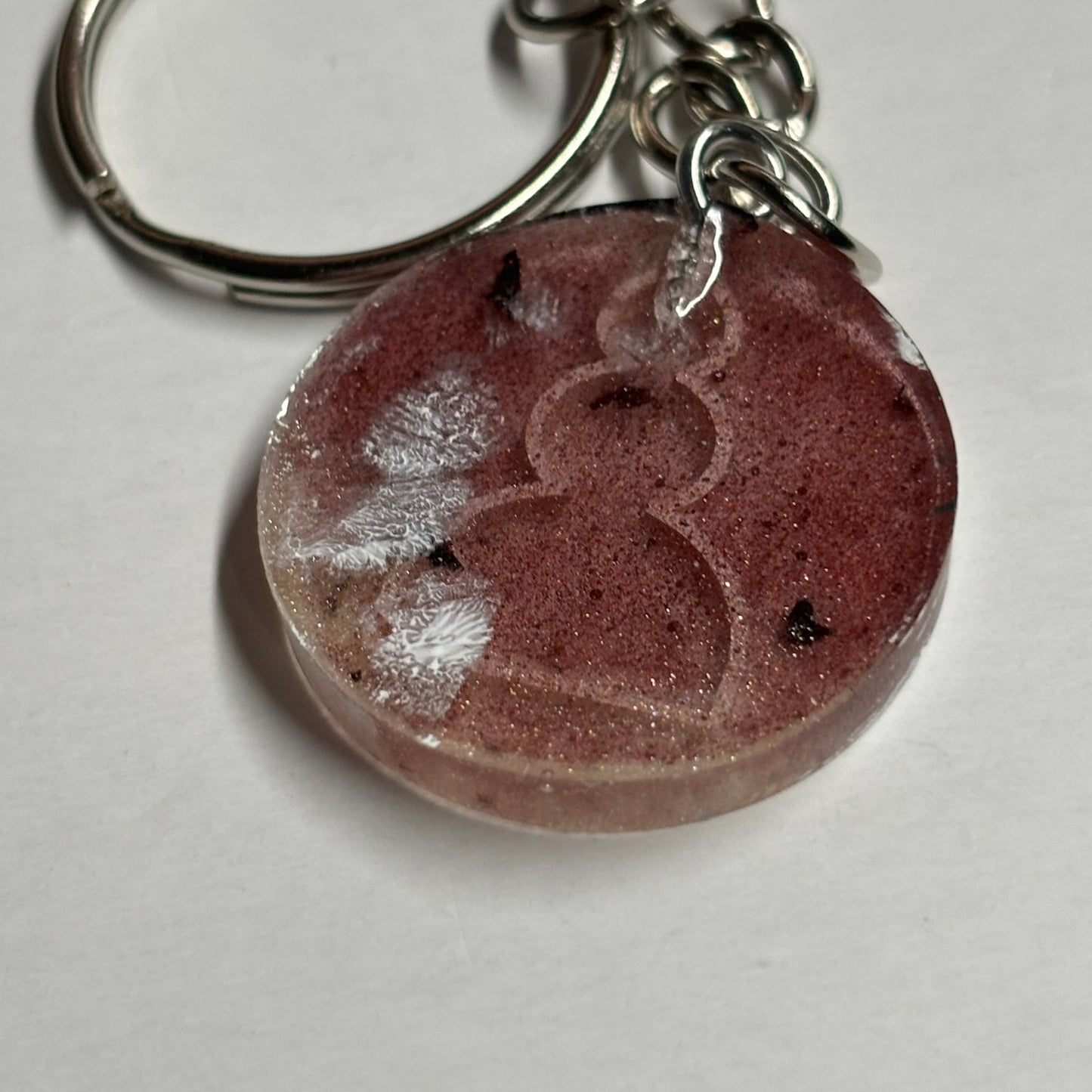 Dirty Brown - Handmade Resin Keychain - Flat Edition