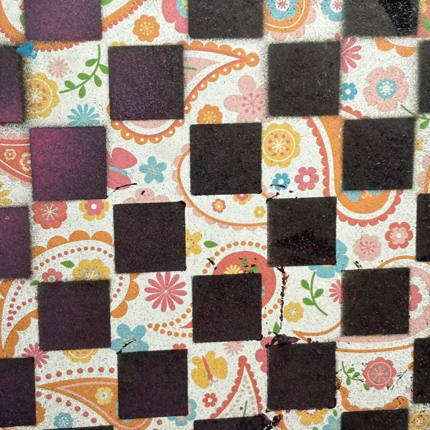 Pink & Blue - Painted Double Sided Chess Board