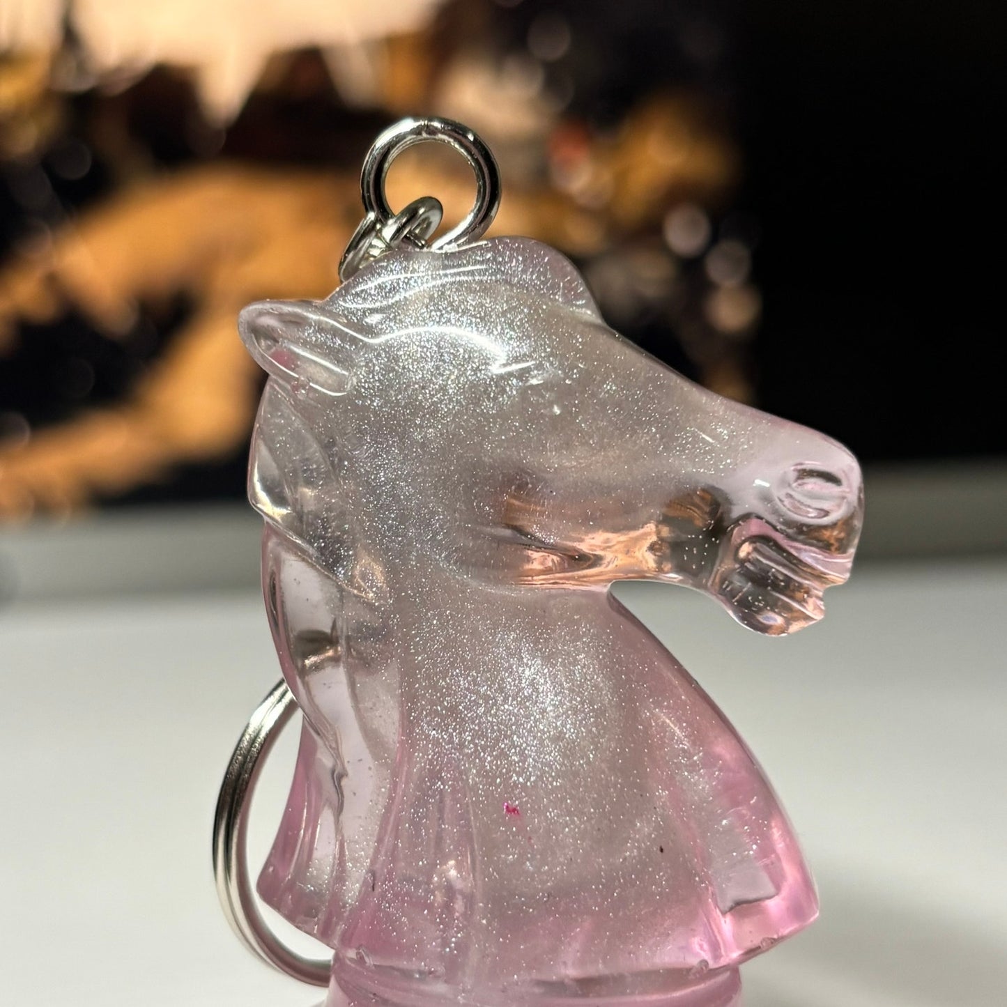 Beautiful Pink - Handmade Resin Keychain - Large Edition