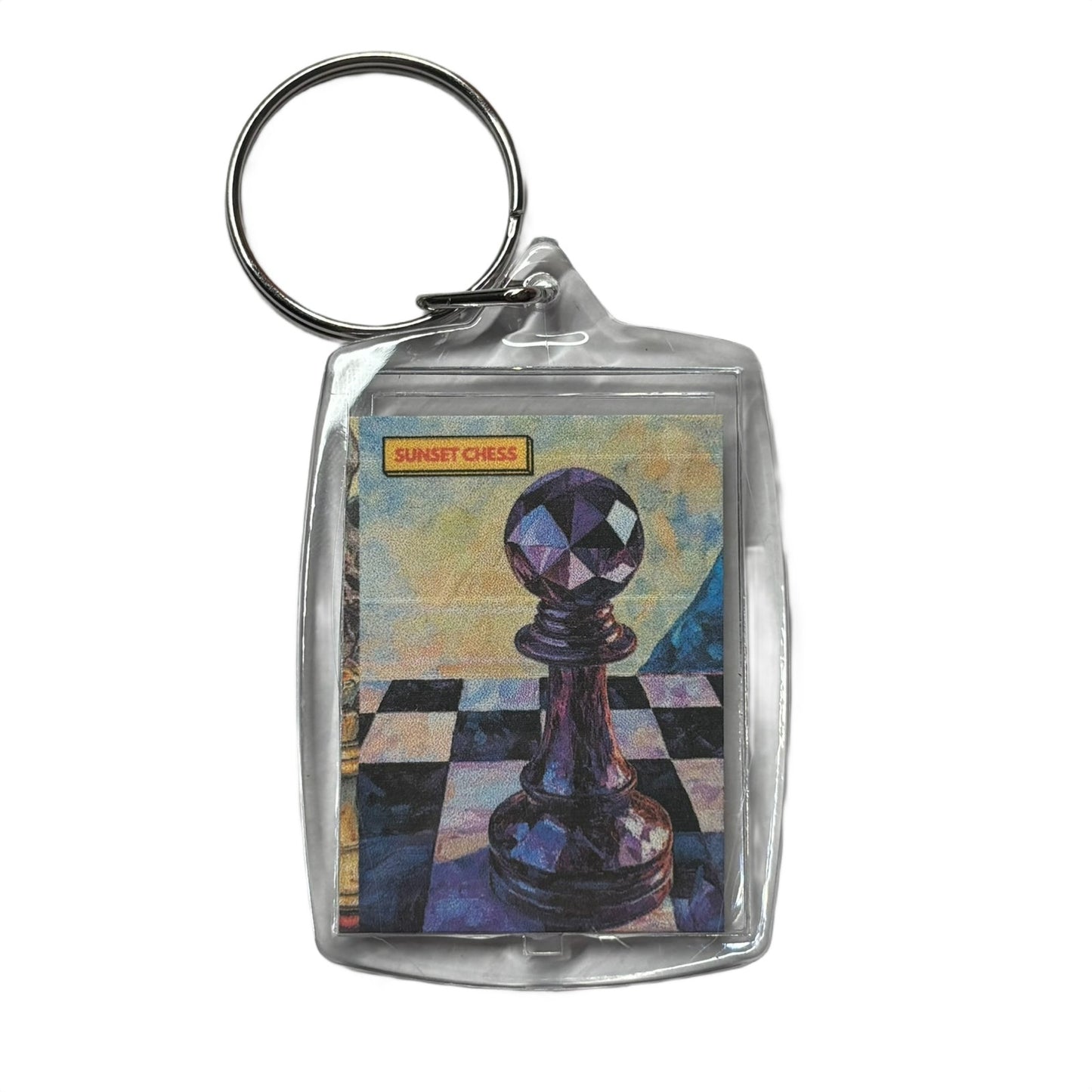 Purple Pawn - Chess  Photo Keychain