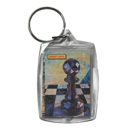 Purple Pawn - Chess  Photo Keychain