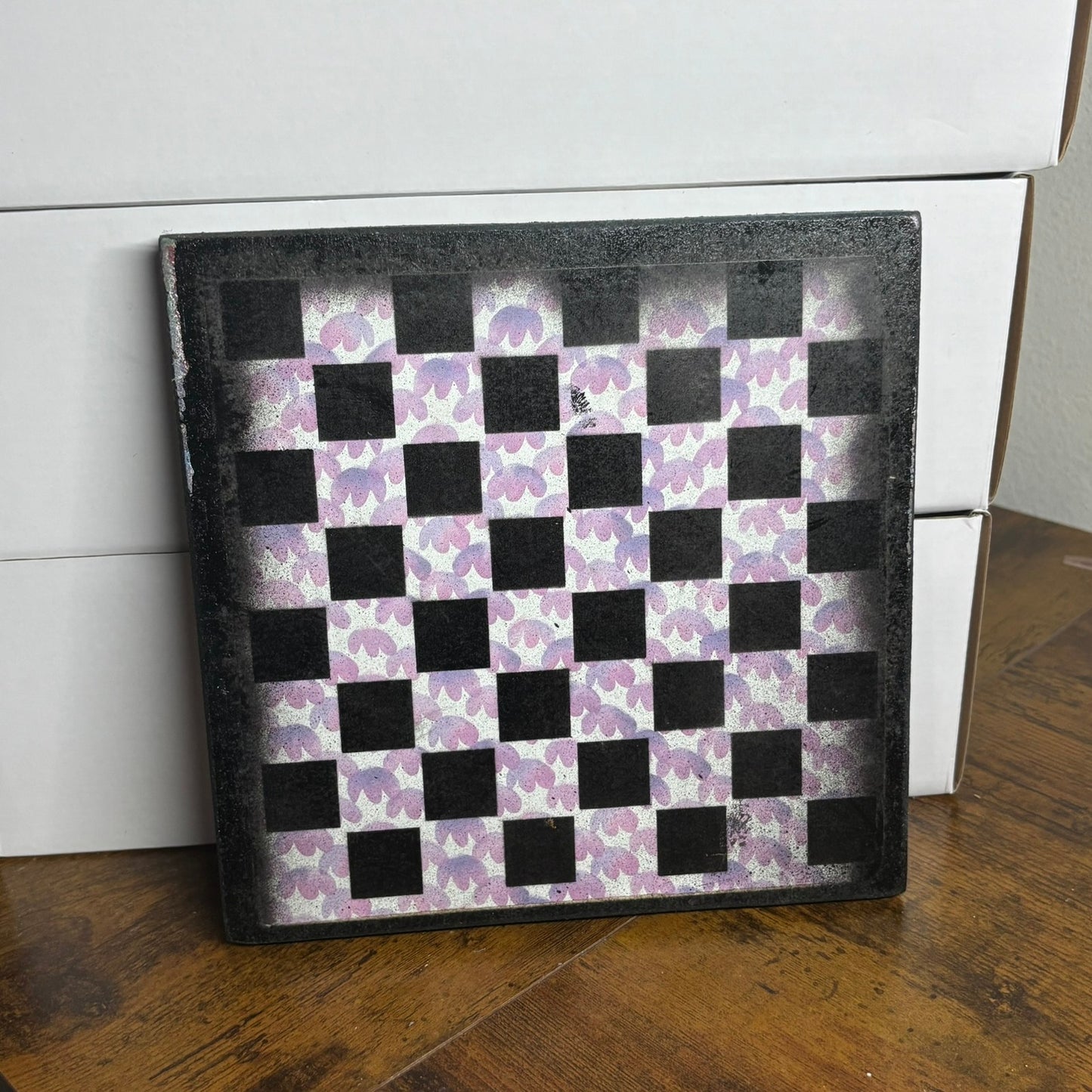 Sky Blue Chrome - Painted Double Sided Chess Board