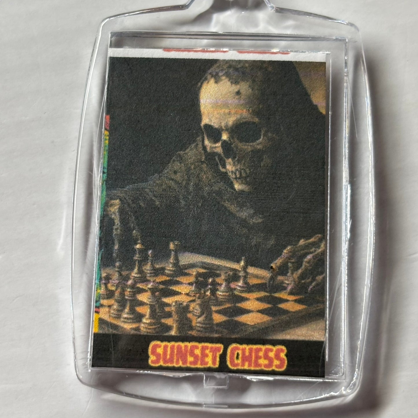 Skelly Face - Chess  Photo Keychain
