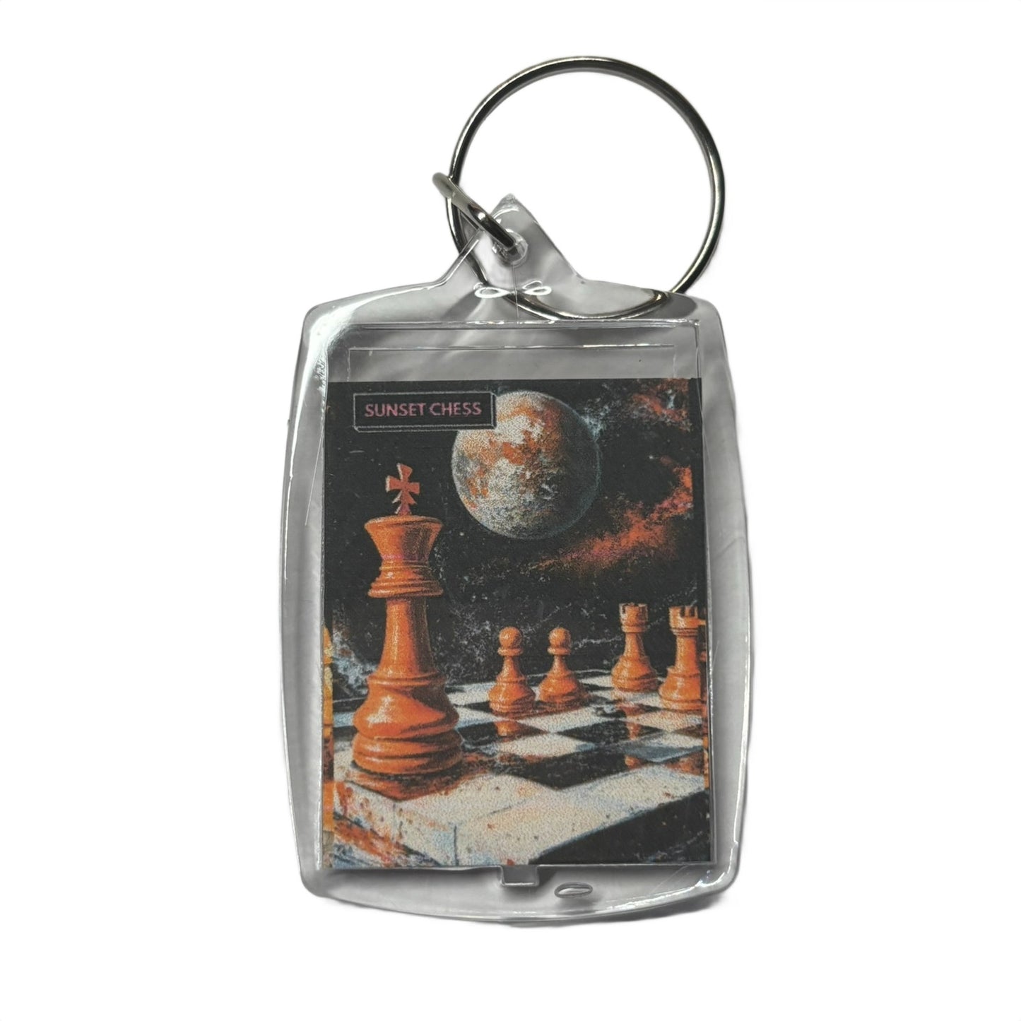 Orange Skies - Chess  Photo Keychain