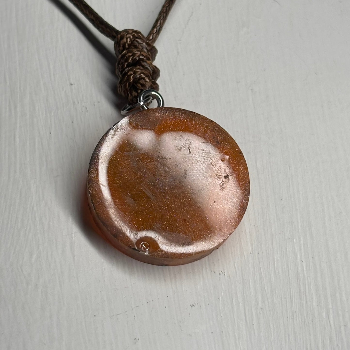 Bronze Queen - Handmade Resin Chess Necklace