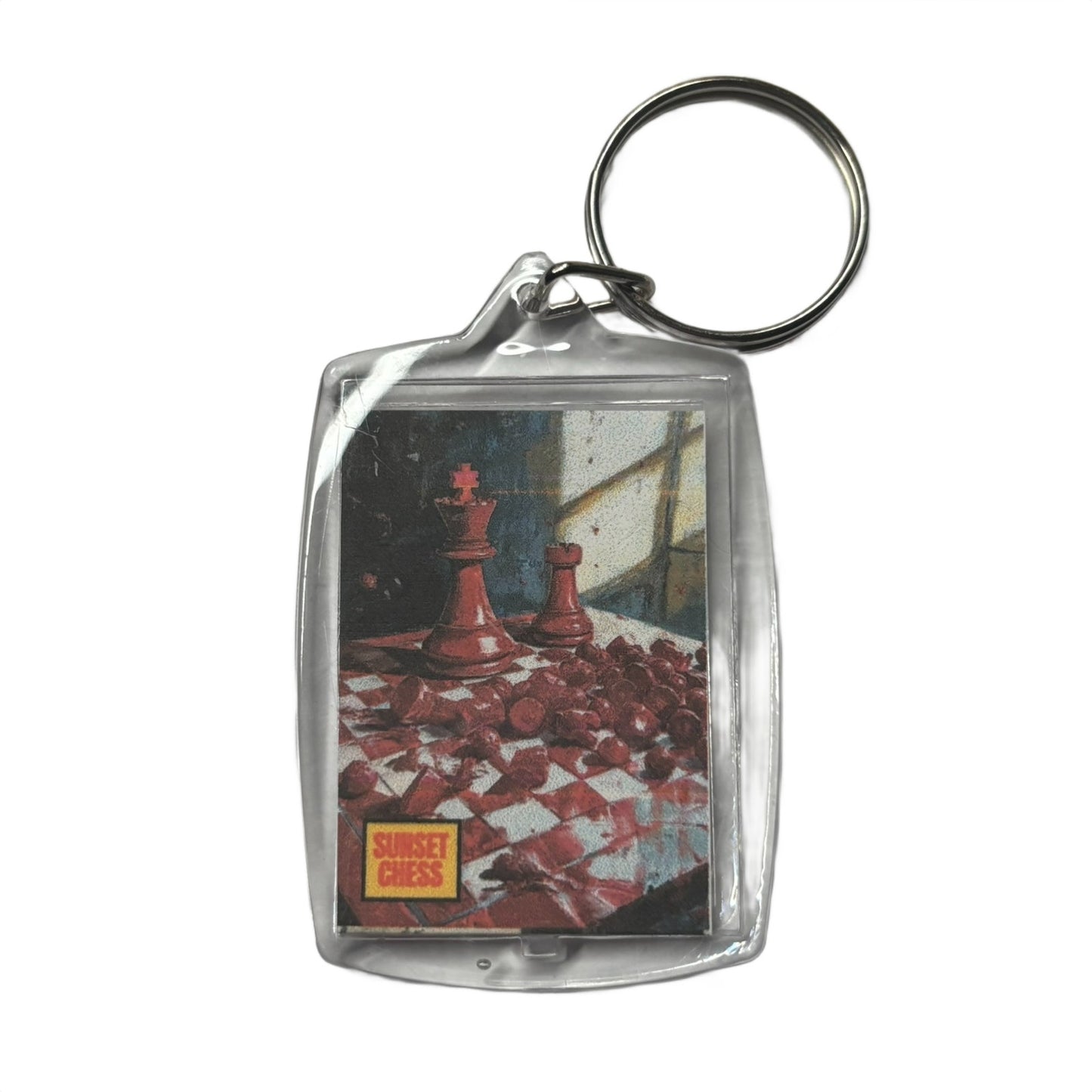 Window Side - Chess  Photo Keychain