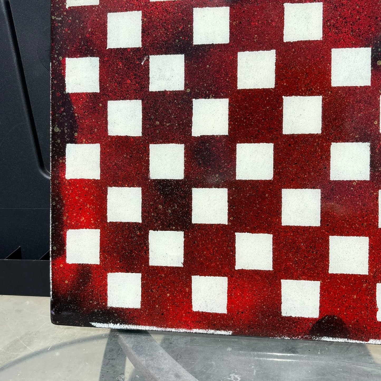 Red Space - Resin Coated Chess Board