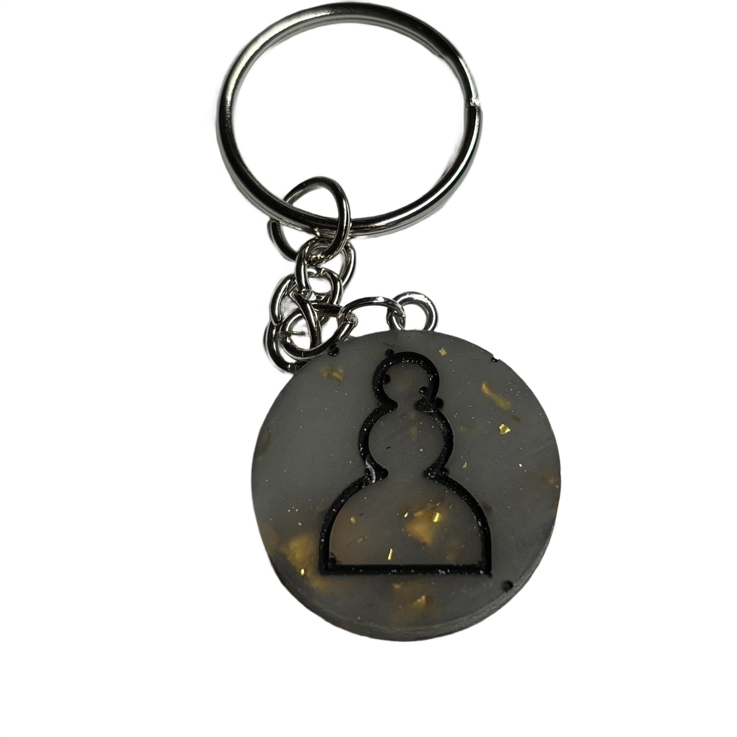 Royal Gray Pawn - Handmade Resin Keychain