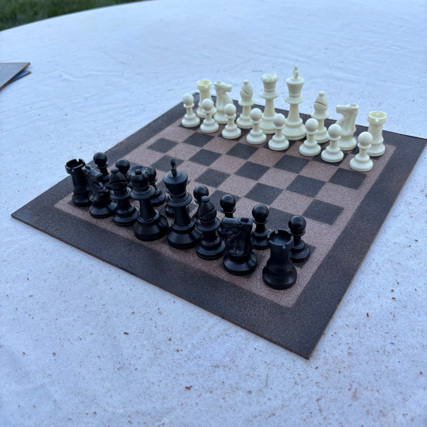 Simple Brown - Painted Chess Set