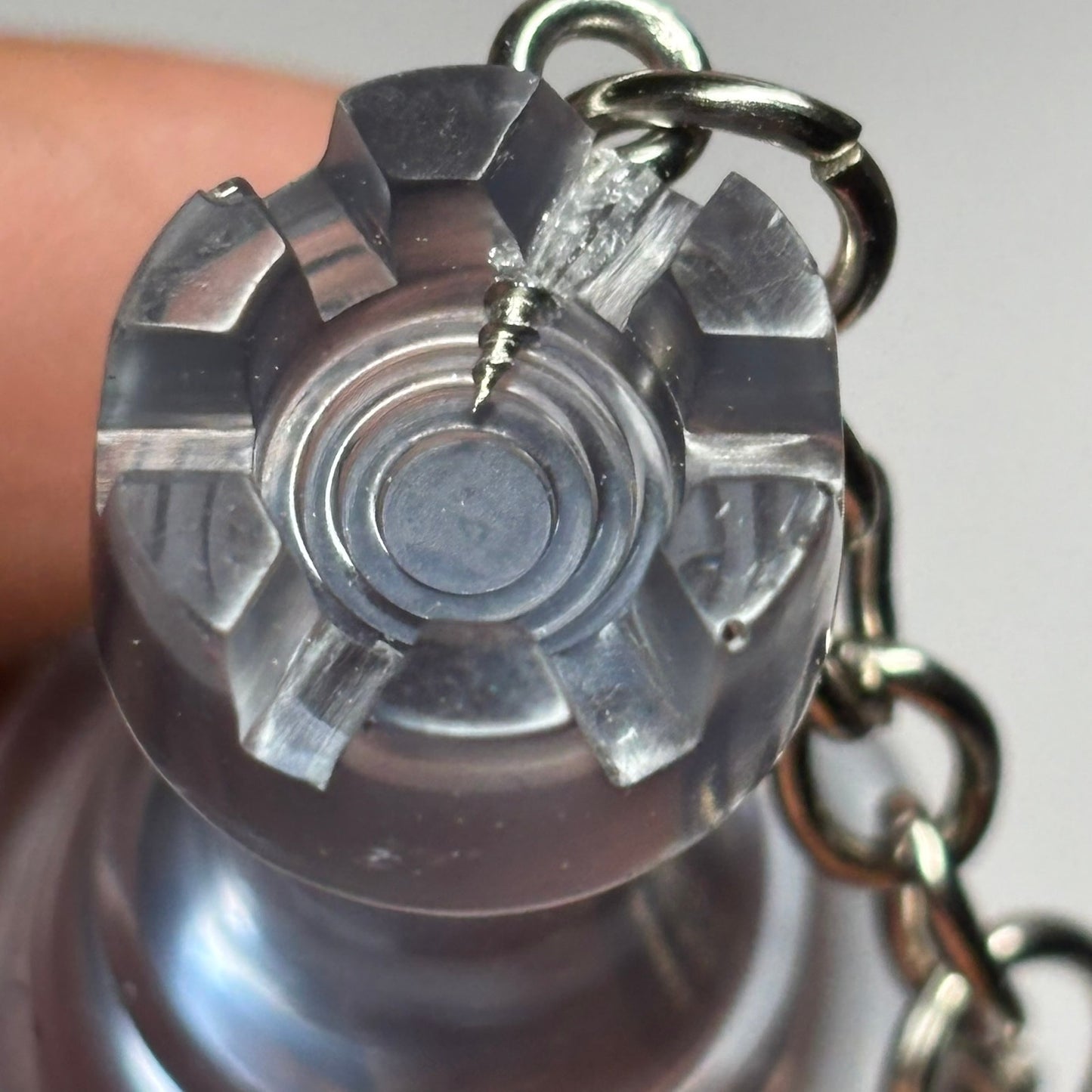 Clear Blue Rook - Handmade Resin Keychain