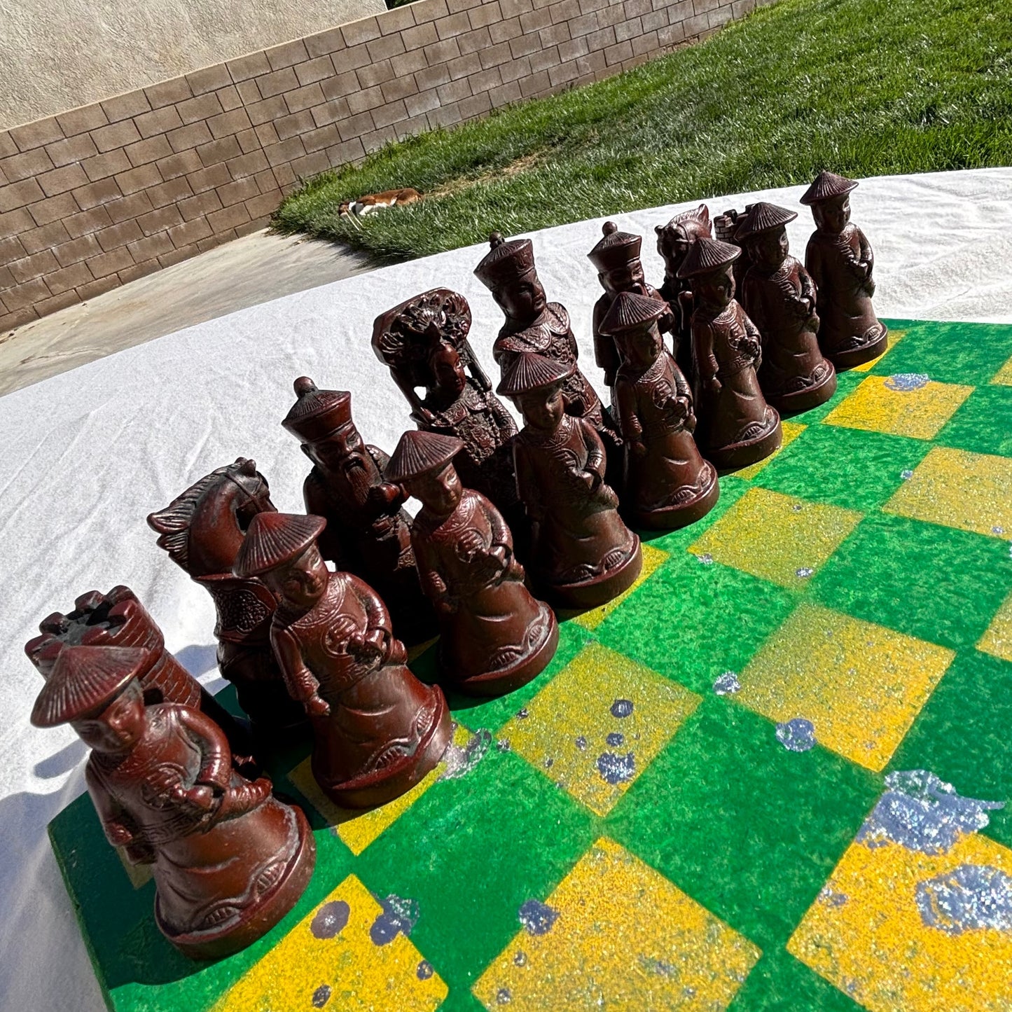 Green Bay Yellow Chrome Drip - Chinese Edition Chess Set