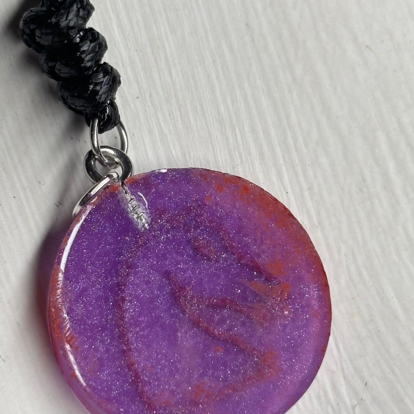 Purple Knight - Handmade Resin Chess Necklace