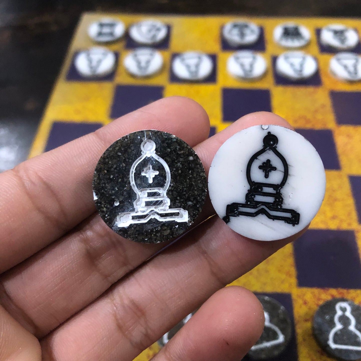 Royal Yellow - Painted Chess Set