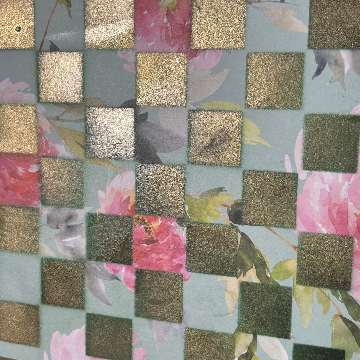 Nature Green Flowers - Scrapbook Chess Board